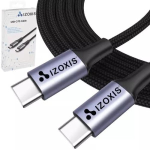Kabel 2m Nylonowy przewód oplot Wzmocniony USB-C do USB-C Type C PD QC 2.0