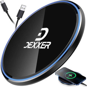 Ładowarka indukcyjna okrągła Qi LED Charger 15W 2000mA 12V bezprzewodowa +