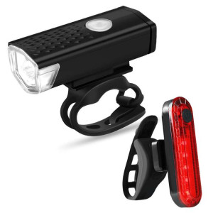 Lampka rowerowa na kierownicę Wodoodporna lampa na rower akumulator + Lampk