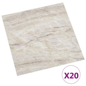 Samoprzylepne panele podłogowe, 20 szt., PVC, 1,86 m², beżowe
