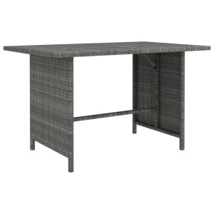 Stół ogrodowy, jadalniany, szary, 110x70x65 cm, rattan PE