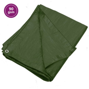 Plandeka, 90 g/m², 8x10 m, zielona, HDPE