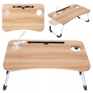 Stolik pod laptopa składany do łóżka podstawka USB