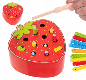 Gąsienica magnetyczna drewniana montessori sorter