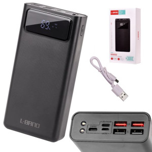 L-BRNO Power Bank 30000mAh z ekranem LED USB