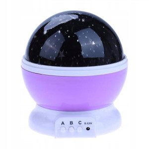 Lampka Nocna Projektor Gwiazd Led 2w1 Usb Obrotowa