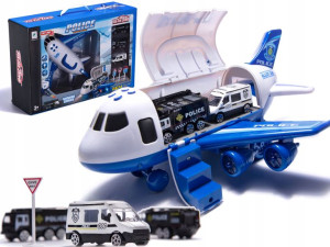 Samolot Transporter Z Autami Policja Ciężarówka