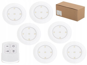 Lampki LED bezprzewodowe lampka na baterie 6 sztuk