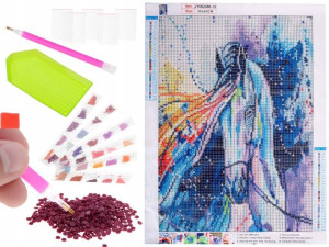 Haft diamentowy diamond painting zestaw 5D koń