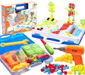 Puzzle Wkrętarka Klocki W Walizce 4w1 Układanka