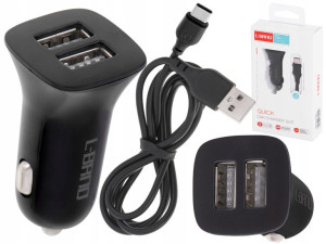 Ładowarka Samochodowa Typu C Tz10 Dual Usb Type-c