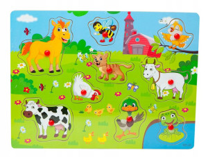 Układanka Puzzle Drewniane Dopasuj Kształty Gra