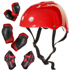 Kask Ochraniacze Na Rolki Deskorolkę Zestaw 7el