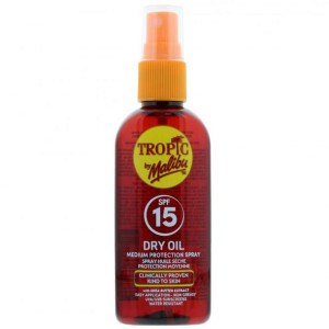 Tropic By Malibu Dry Oil Spray SPF15 Olejek Brązujący Do Opalania 100ml