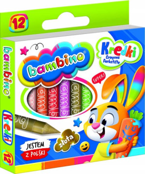 Bambino Kredki Grafitowe Dla Dzieci 12 Kolorów