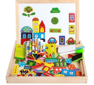 Tablica Magnetyczna Kredowa Wielofunkcyjna Puzzle