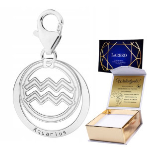 Zawieszka + GRAWER Zodiak Wodnik srebro 925
