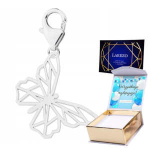 Zawieszka + NADRUK Ażurowy Motyl srebro 925