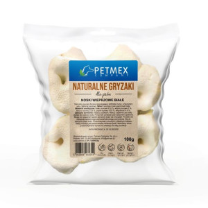 PETMEX Noski wieprzowe białe gryzak naturalny 100g