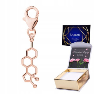Zawieszka + NADRUK Wzór Estrogen złoto srebro 925