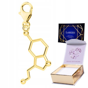 Zawieszka + NADRUK Wzór Serotonina srebro 925