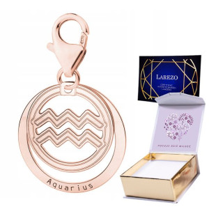 Zawieszka + NADRUK Zodiak Wodnik złoto srebro 925