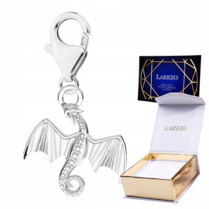 Zawieszka wiszący Smok Dragon srebro 925