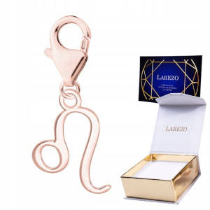 Zawieszka znak zodiaku Lew różowe złoto 925
