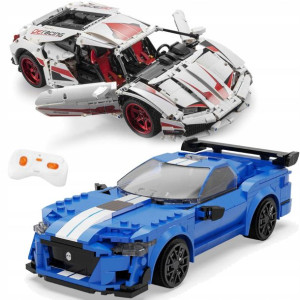 Cada zestaw klocków konstrukcyjnych Super Car-610 1696 el. + Pojazd Blue Kn