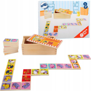 Small Foot 4220 Drewniane domino ze zwierzętami
