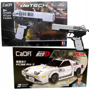 Zestaw Cada Klocki Konstrukcyjne Race Car FC35 RX-7+Pistolet M23 Pistol