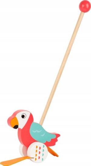 Small Foot Drewniany Pchacz dla dzieci Papuga Lori