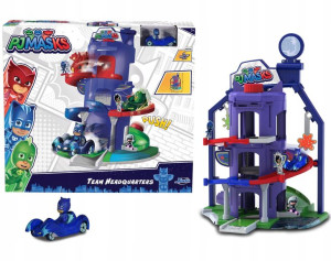 Dickie Toys Pidżamersi Siedziba zespołu duża baza tor zjazdowy + pojazd + K