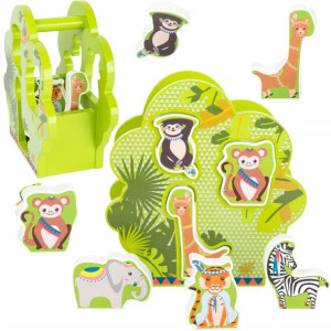 Small Foot 11091 Dżungla drewniany sorter ze zwier