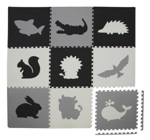 Piankowa mata puzzlowa 9 sztuk Zwierzęta 60x60x1cm