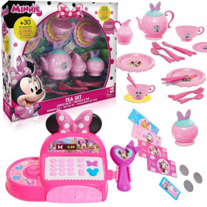 Kasa sklepowa różowa+Zestaw do herbaty Myszki Minnie