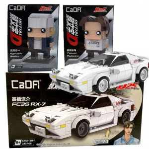 Zestaw Cada Klocki Race Car Mazda FC35 RX-7 Initial D+figurki Kyouichi Sudo