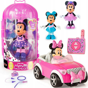 Zdalnie sterowany kabriolet Myszki Minnie+Laleczka Myszka Minnie z zestawem