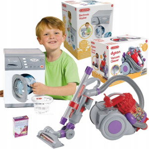 Zestaw Casdon Little Helper Zabawkowy odkurzacz Dyson + pralka