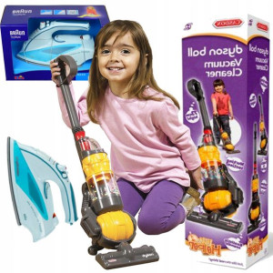 Zestaw Zabawkowy odkurzacz Dyson Ball+Żelazko Braun TexStyle