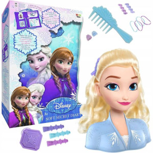 Kraina Lodu Głowa do czesania i stylizacji włosów Elsa i akc + Frozen Sekre