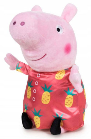 Pluszowa maskotka Świnka Peppa sukienka w ananasy ok. 20 cm