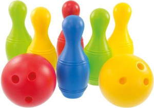 Kręgle Maxi 6 elementów z 2 kulami