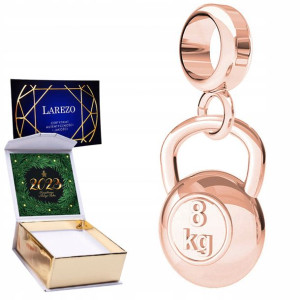 Charms + NADRUK Ciężarek Kettlebell różowe 925