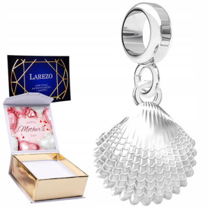 Charms + NADRUK Muszelka Morze srebro 925
