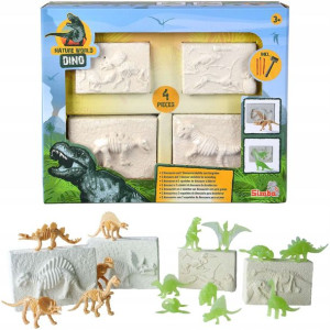 Zestaw wykopaliskowy Dino 4 szkielety dinozaurów
