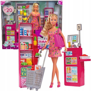 Steffi Love Zestaw lalka Steffi supermarket 20 elementów