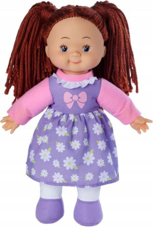 Lalka szmacianka Dolly fioletowa sukienka 38 cm