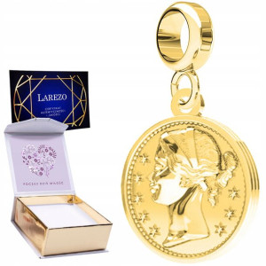 Charms złoty + NADRUK moneta srebro 925
