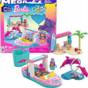 Mega Barbie Color Reveal zestaw klocków Przygoda z delfinami 121 elementy